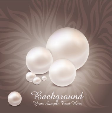 Large vector on a luxurious pearl background with patterns clipart