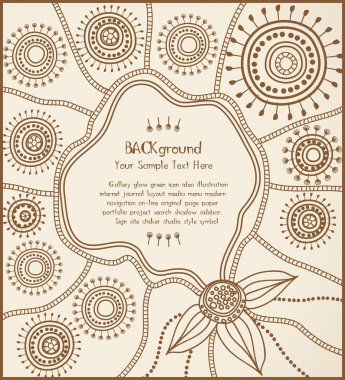 Ethnic background vector card clipart