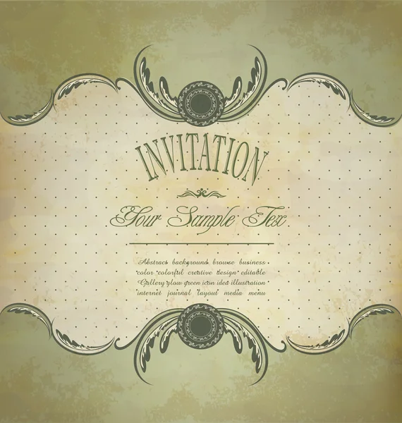 Grunge vintage invitation — Stock Vector