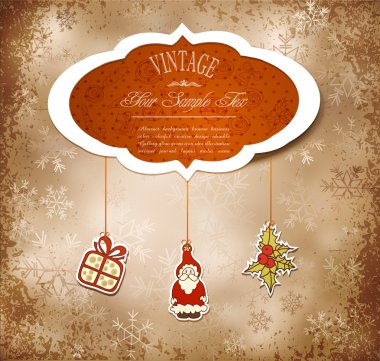 Vintage, grungy New Year, Christmas background clipart