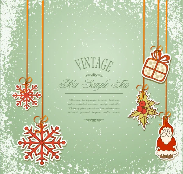 Vintage, grungy New Year, Christmas background — Stock Vector