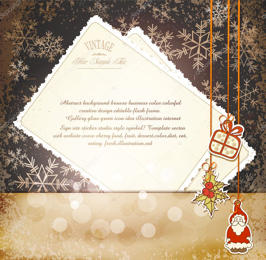 Vintage, grungy New Year, Christmas background