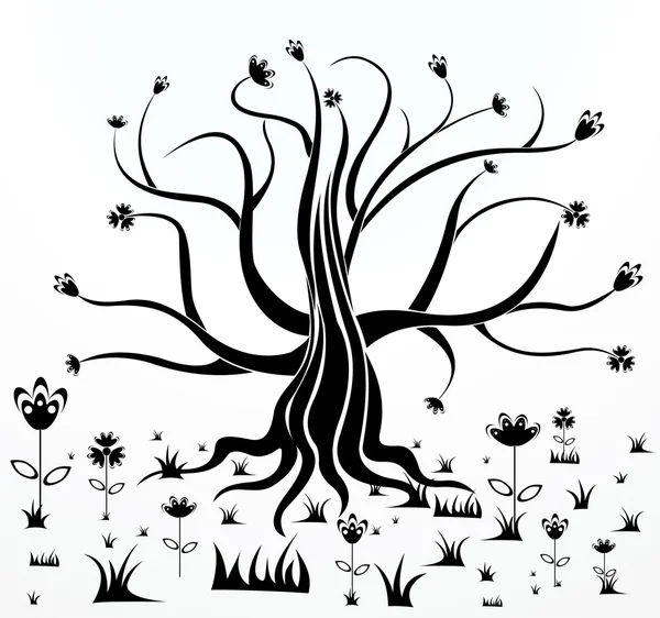Abstrakter bunter Baum — Stockvektor
