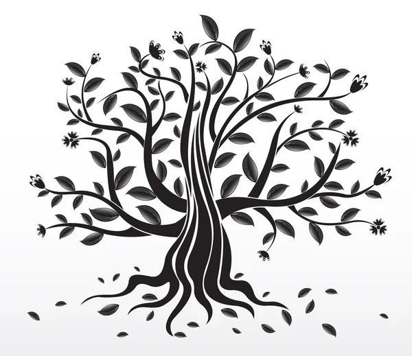 Abstrakter bunter Baum — Stockvektor