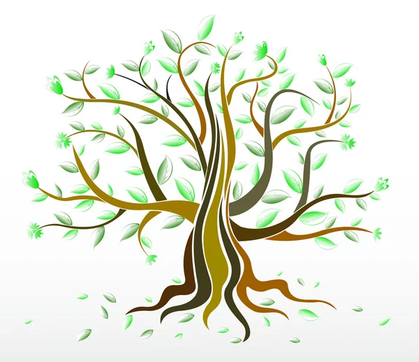 抽象的なカラフルなツリー — ストックベクタ