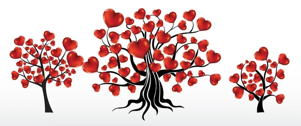 Árvore com corações —  Vetores de Stock