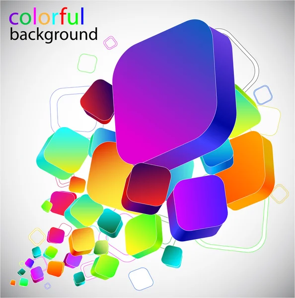 Abstract colorful background from cubes — Stock Vector