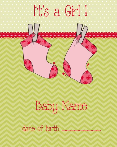 Baby Arrival Card — Stock Vector