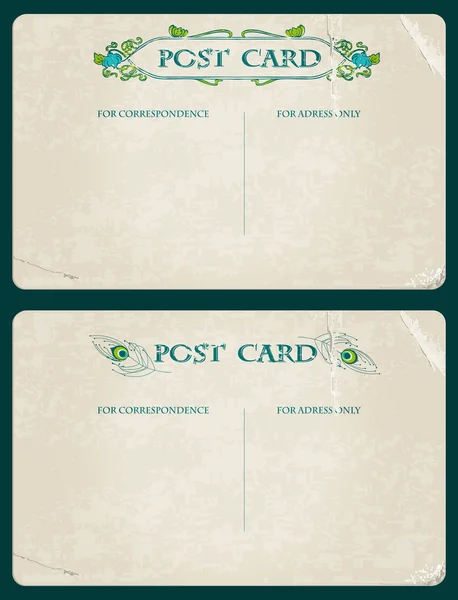 Cartes postales anciennes en vecteur — Image vectorielle