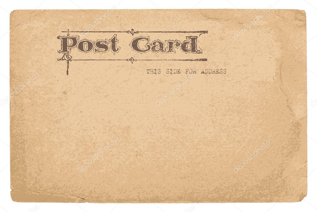 Antique postcard in vector