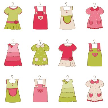 Baby Girl Dress Collection clipart