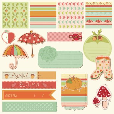 Autumn Cute Elements - for scrapbook, design, invitation, greeti clipart