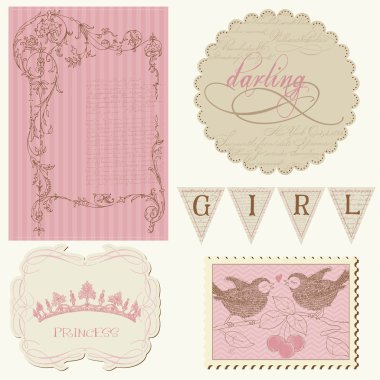 Scrapbook design elements - Beautiful Girl clipart