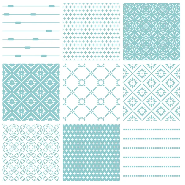 Seamless backgrounds Collection - Vintage Tile — Stock Vector