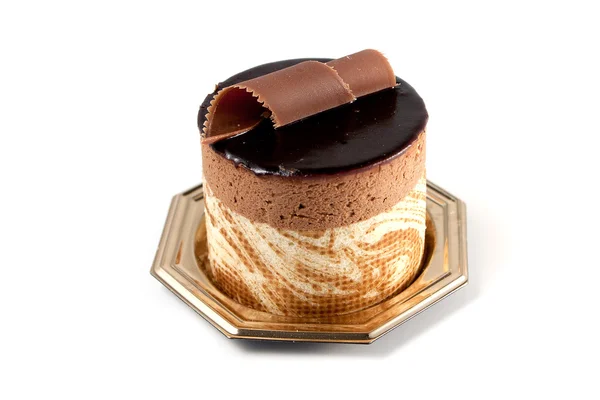 Pastelería de chocolate sobre fondo blanco —  Fotos de Stock
