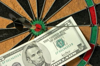 Bullseye and dollars clipart