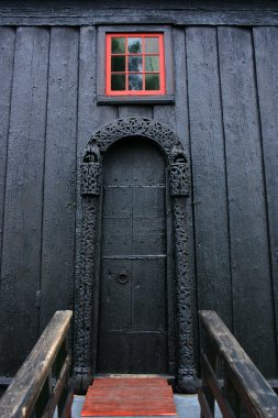 Door of the Lom Stave Church clipart