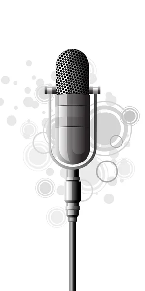 Microfono metallico — Vettoriale Stock