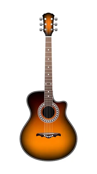 Guitarra acústica — Vector de stock