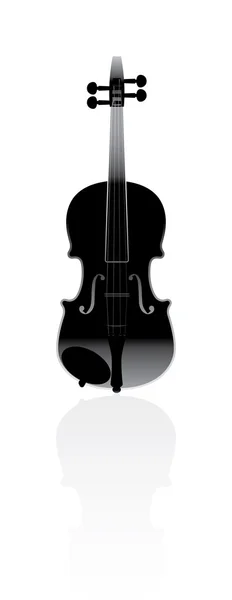 白い背景のバイオリン — ストックベクタ
