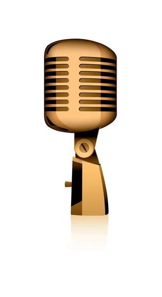 Microphone sur fond blanc — Image vectorielle