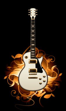 Abstract with electric guitar clipart