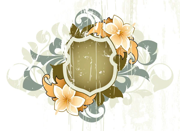 花のバナー — ストックベクタ