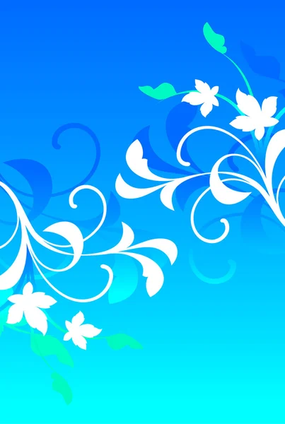 Blaue Florale Abstraktion — Stockvektor
