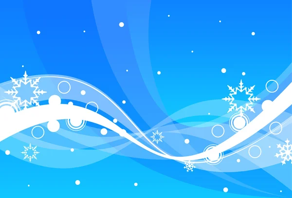 Abstract with snowflakes on a blue background — Stock Vector