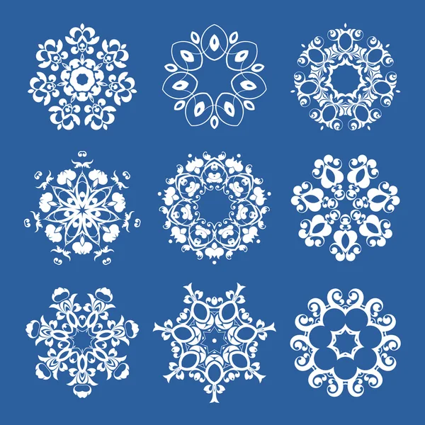 Набір сніжинок — стоковий вектор