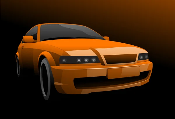 Orangefarbenes Auto — Stockvektor