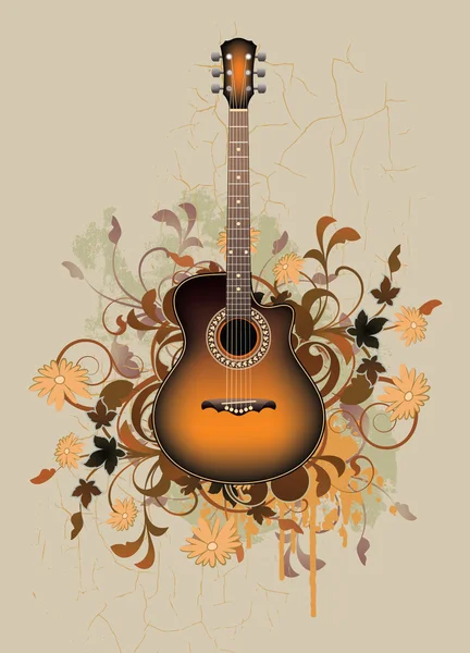 Résumé avec guitare — Image vectorielle