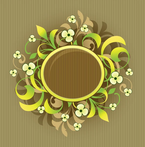 Frame with floral elements — Stock Vector