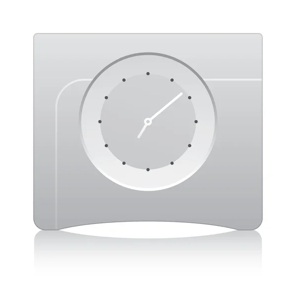 Horloge moderne sur fond blanc — Image vectorielle