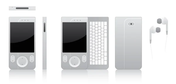 Téléphone portable sur fond blanc — Image vectorielle