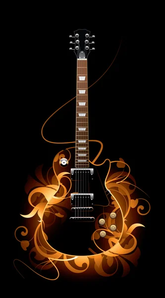 Реферат з гітарою — стоковий вектор