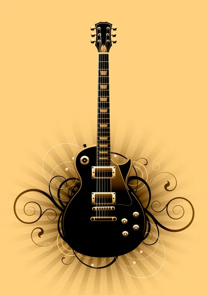 Résumé avec guitare — Image vectorielle