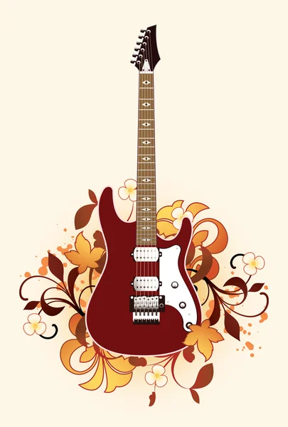 Gitar ile soyut — Stok Vektör