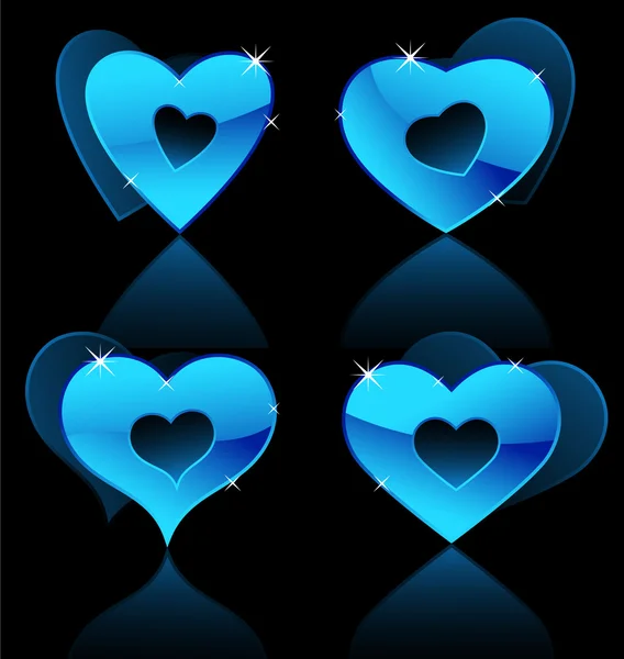 Ikoner av hjärtat — Stock vektor