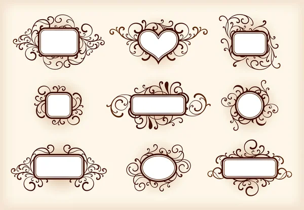 stock vector Set of frames