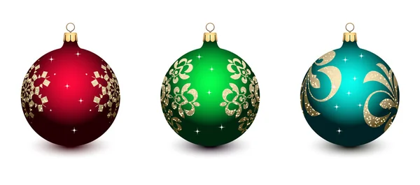 Decorações de Natal em um fundo branco Vetores De Bancos De Imagens Sem Royalties