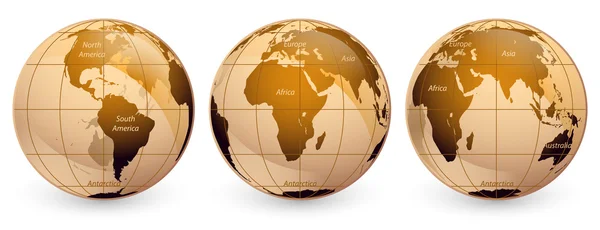 Мировые глобусы — стоковый вектор