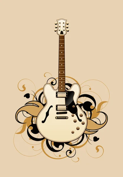 抽象的吉他 — 图库矢量图片#