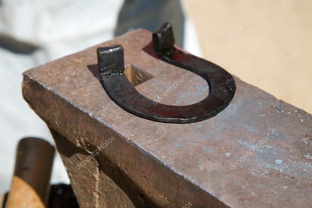 Horseshoe on anvil — Stock Photo © foryouinf 6117056
