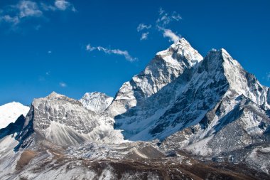 Ama Dablam mountain, Khumbu glacier, Nepal clipart