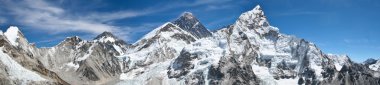 Mount Everest panorama photo was taken from the top of Kala Pattar clipart