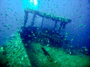 King Cruiser Wreck in waters of Andaman Sea around Phi Phi islands clipart