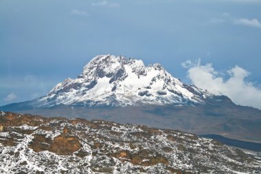 Mawenzi mountain view from Kilimanjaro clipart