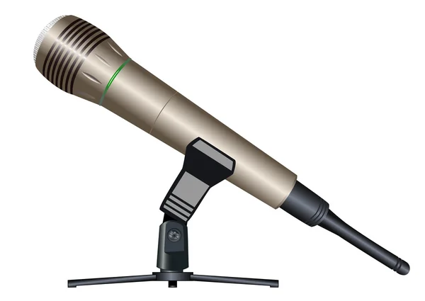 Bir destek Kablosuz mikrofon — Stok Vektör