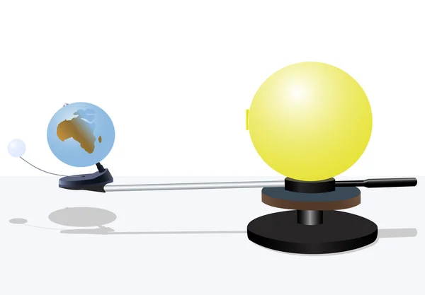 Sonne und Erde Modell — Stockvektor